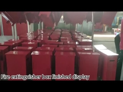 Display de la caja de extintor de incendios terminado