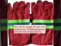 Guantes de fuego antideslizante con puntos de pegamento Guantes adhesivos de tamaño uniforme 97 Perforación, perforación contra incendios, perforación escolar, etc.