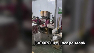 Respirador filtrado con máscara de escape en caso de incendio de 30 minutos
