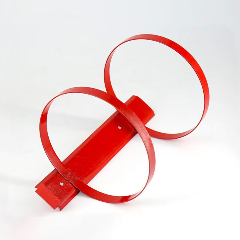 Fire Extinguisher Bracket For 4KG Models Red Iron Plate Wall Mount Holder With 2cm Ring For Office Factory Warehouse Safety Equipment