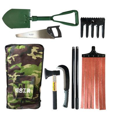 Conjunto de herramientas combinadas para la extinción de incendios forestales, kit de rescate individual de 8 piezas, conjunto de herramientas forestales portátiles