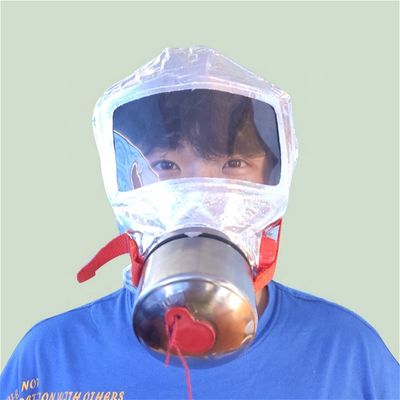 Tipo de filtro máscara de auto-rescate contra incendios, aparato respiratorio de auto-rescate contra humo, máscara de escape contra incendios de hoteles familiares
