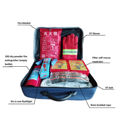 Kit de emergencia de incendio Protección de escape de incendios Rescate Oficina de primeros auxilios Primeros auxilios en el hogar