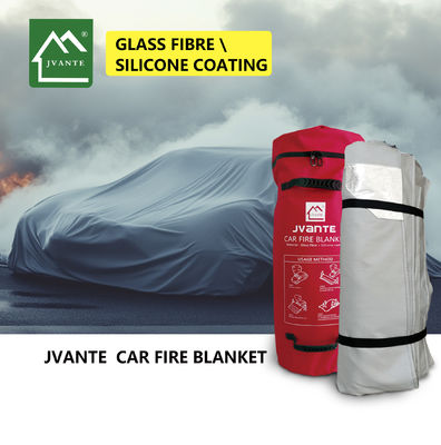 Revestimiento de silicona de fibra de vidrio para automóviles manta ignífugo gris 4*6 6*8 6*9 10*12M o personalizado JVANTE