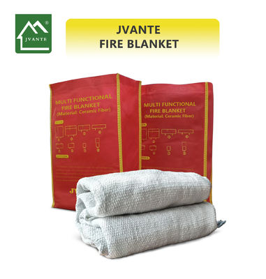 espesor de 2 mm, tamaño personalizable, manta de fuego de fibra de cerámica, blanca, resistente al fuego, productos de primeros auxilios de alta temperatura