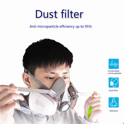 Mascarilla de gas KN95 reutilizable para la mitad de la cara Respirador absorbente de polvo con filtración de aire