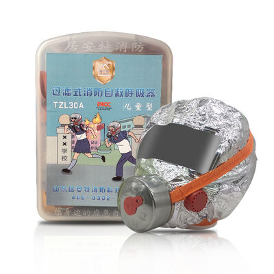 Máscara respiratoria de cara completa para niños con filtro de autorrescate, correa ajustable, protección de 30 minutos contra CO, humo y gases tóxicos