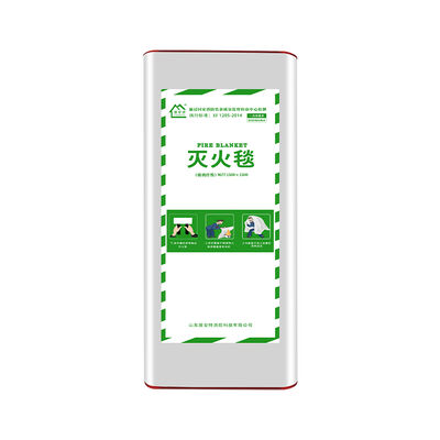 1.5x1.5m EN 1869 manta de incendio resistente al calor a 500 ° C Fibra de vidrio manta de emergencia contra incendios con estuche de PVC para cocina taller de restaurantes